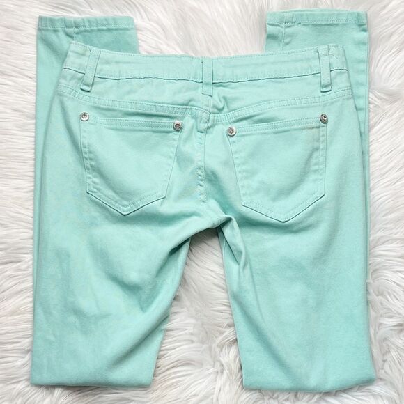 Reign Distressed Skinny Jeans Light Blue Size 5 - Picture 4 of 6